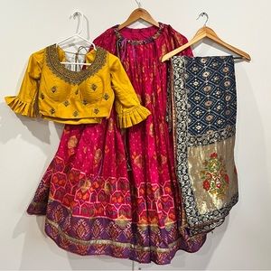 3 piece Tradition Indian Outfit Lehenga